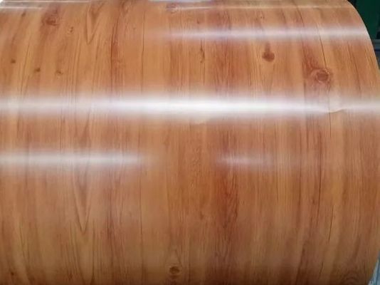 Anpassungsfähige Toleranz ± 1% Holzkorn Vorbemalte Aluminiumspirale für Vorhangwände