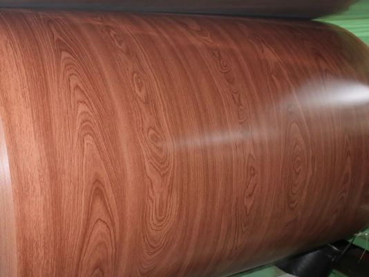 Anpassungsfähige Toleranz ± 1% Holzkorn Vorbemalte Aluminiumspirale für Vorhangwände