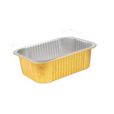 Einzelbestellung Vollkurvkante 1800 ml Rechteck Aluminiumfolie Lebensmittelbehälter